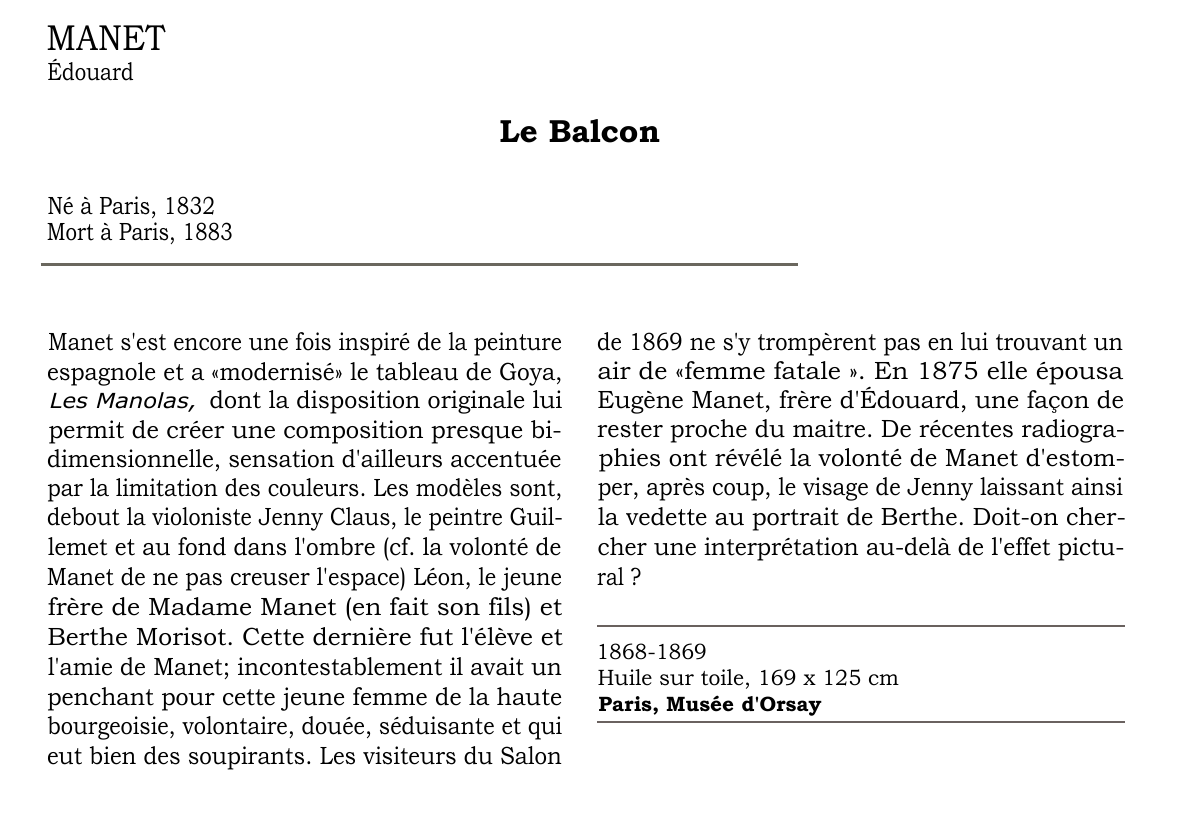 Prévisualisation du document MANET Édouard : Le Balcon