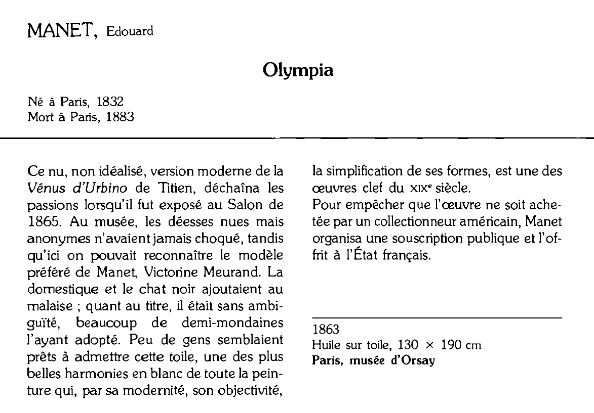 Prévisualisation du document MANET, Edouard : Olympia
