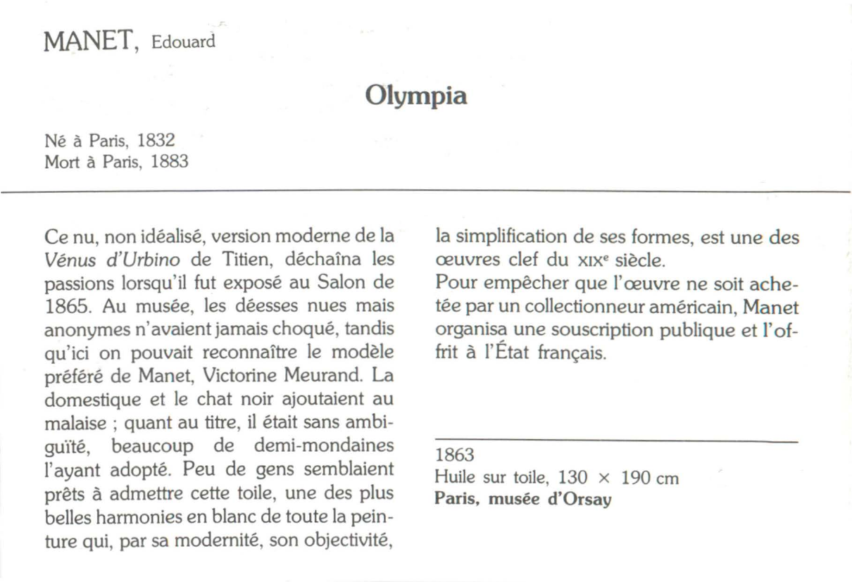 Prévisualisation du document MANET, Edouard : Olympia