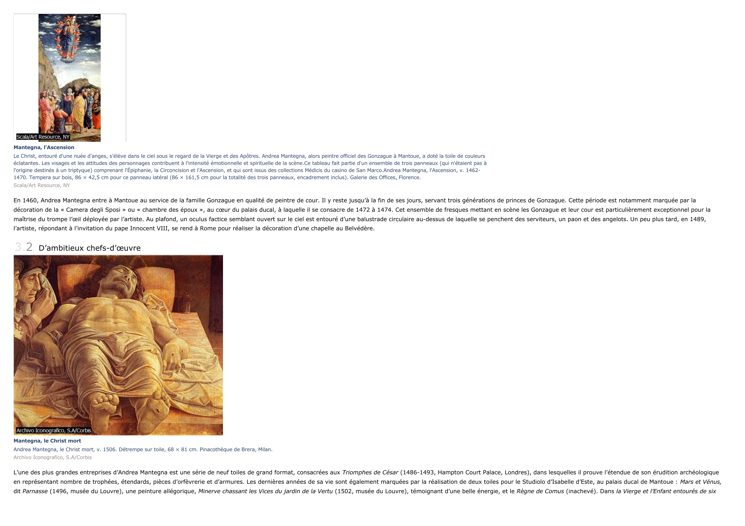 Prévisualisation du document Mantegna, Andrea - beaux-arts.