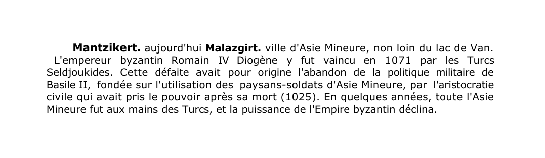 Prévisualisation du document Mantzikert.