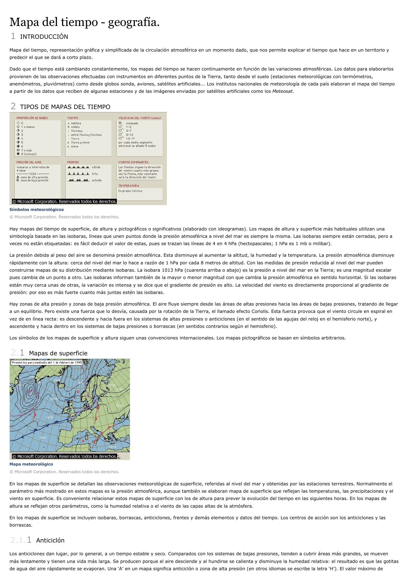 Prévisualisation du document Mapa del tiempo - geografía.