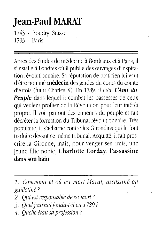 Prévisualisation du document Marat, Jean-Paul