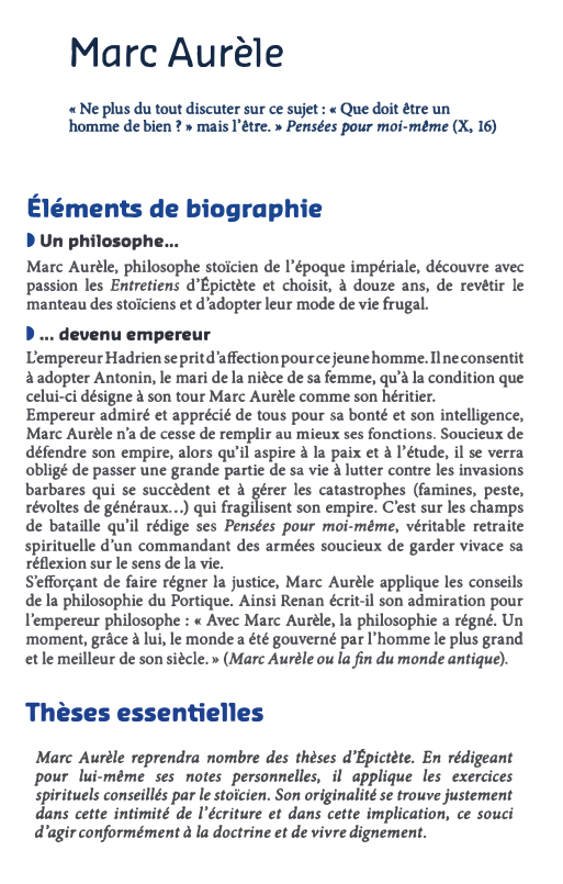 Prévisualisation du document Marc Aurèle
« Ne plus du tout discuter sur ce sujet : « Que doit être un
homme de bien?,....