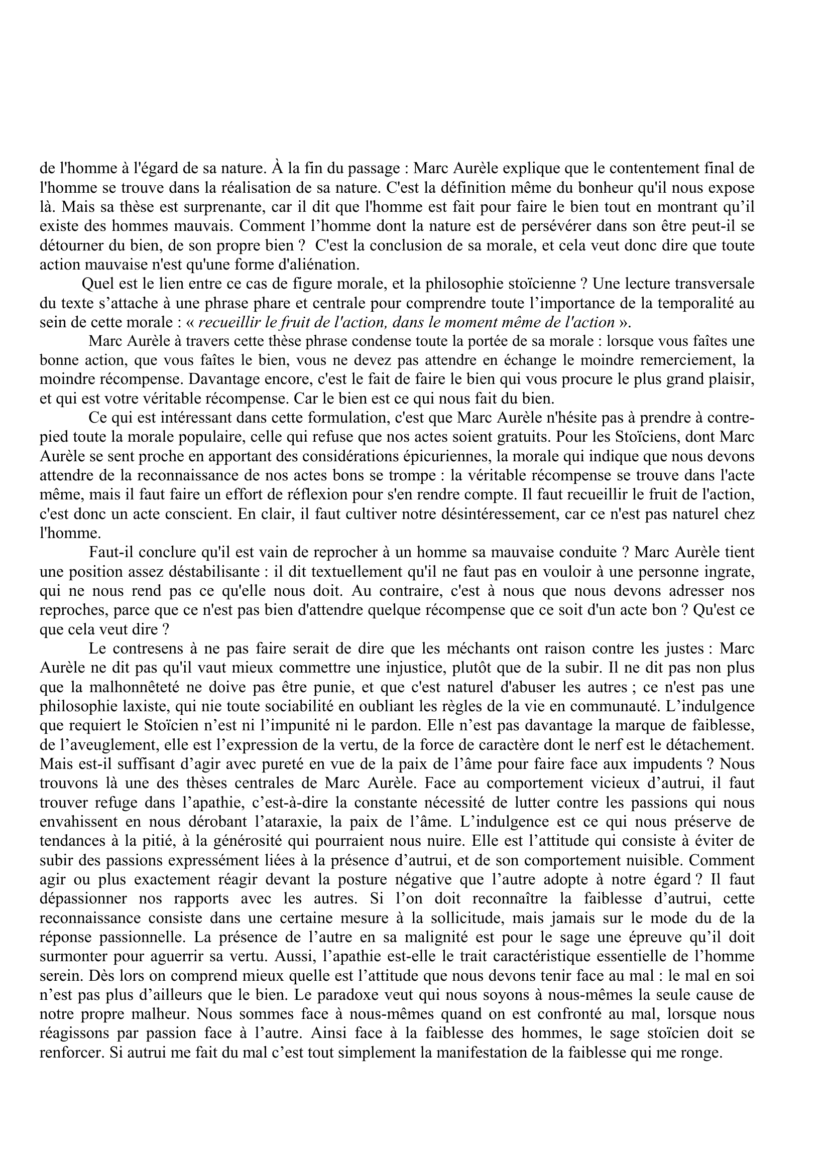 Prévisualisation du document Marc Aurèle, Pensées pour moi-même: Lorsque tu es offensé par l'impudence d'un homme...