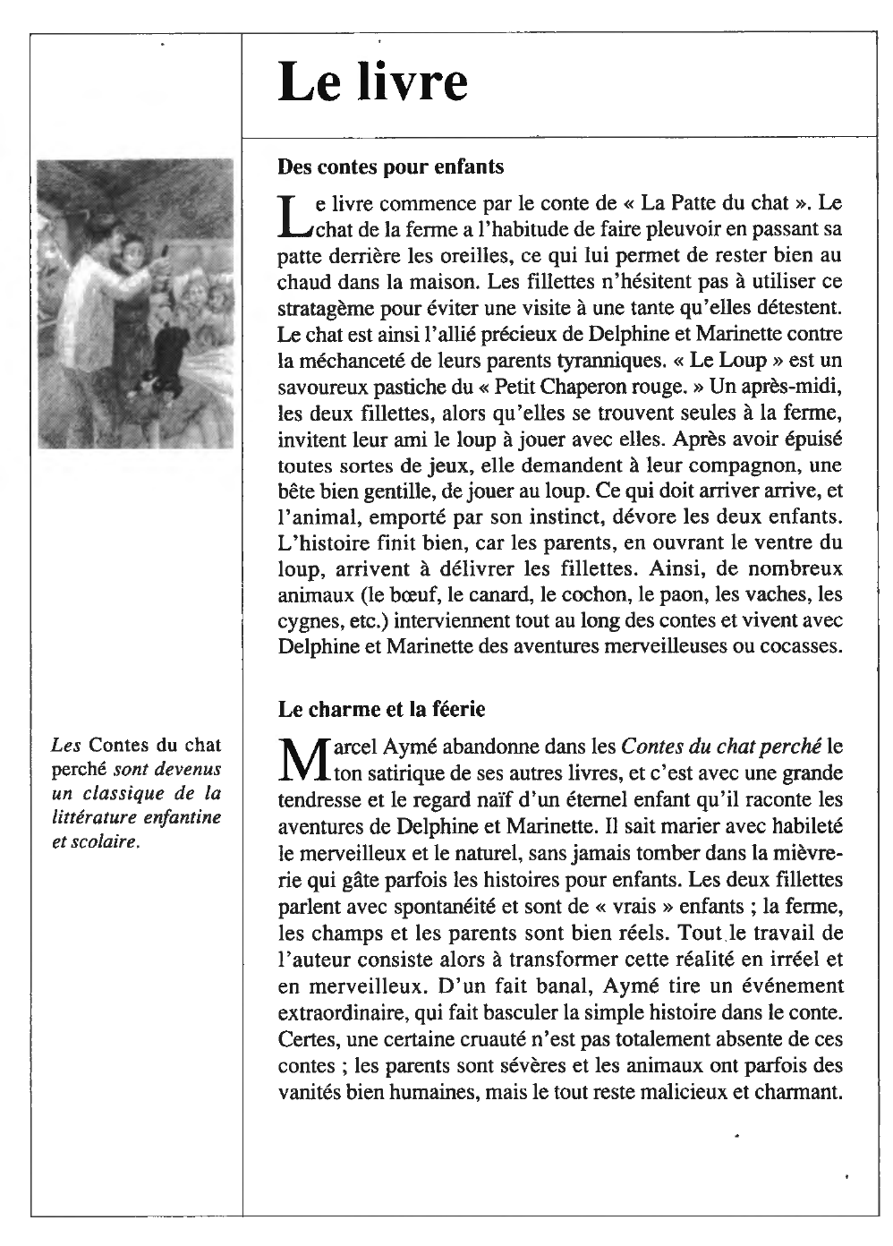 Prévisualisation du document Marcel AYMÉ : Contes du chat perché
