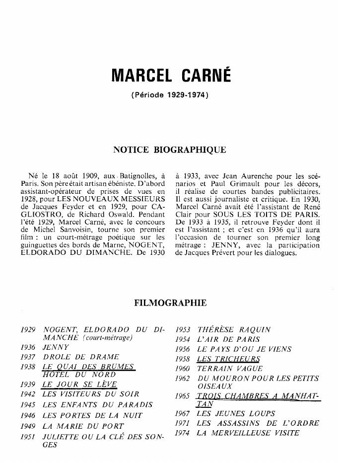 Prévisualisation du document MARCEL CARNÉ