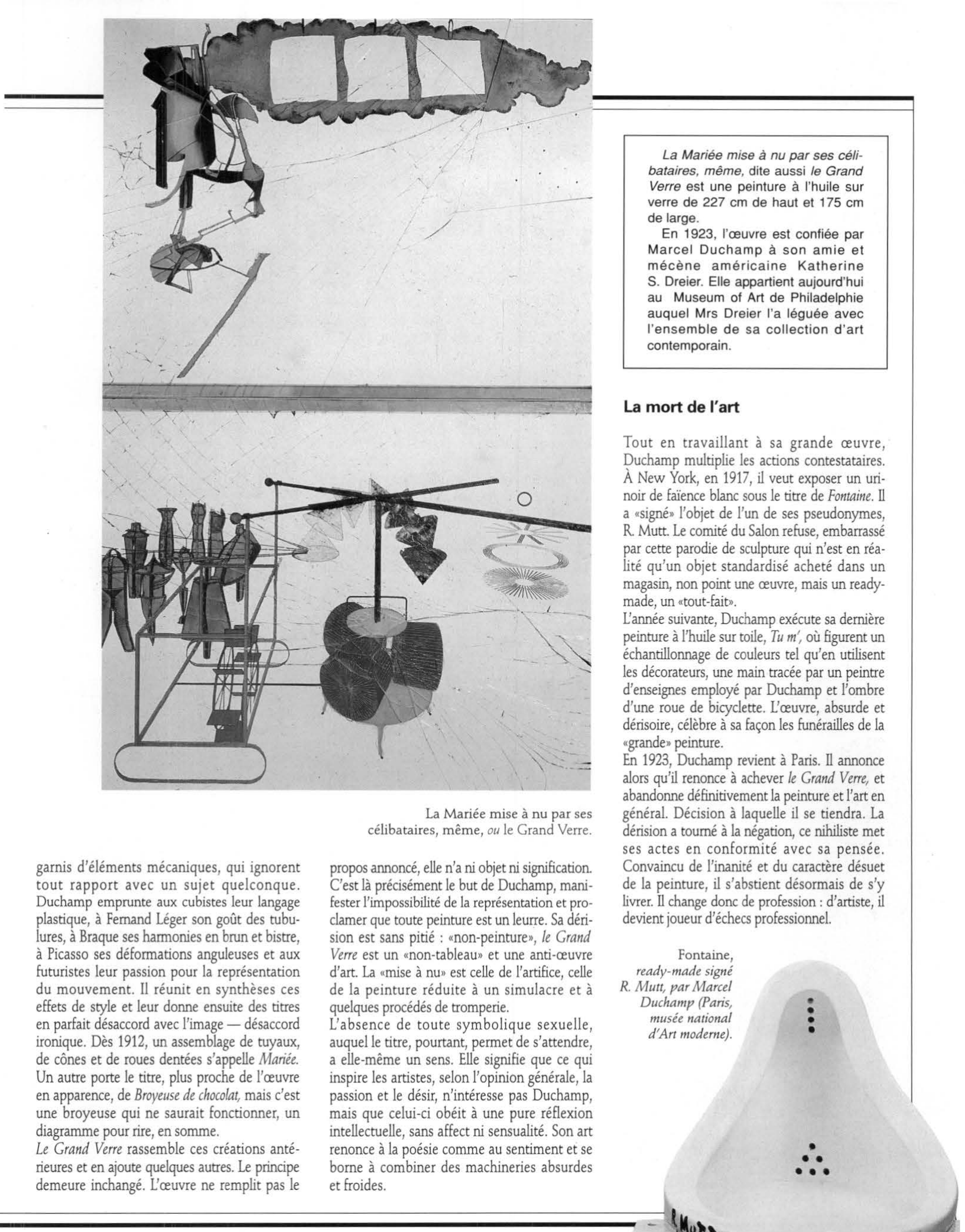 Prévisualisation du document Marcel Duchamp : LE GRAND VERRE