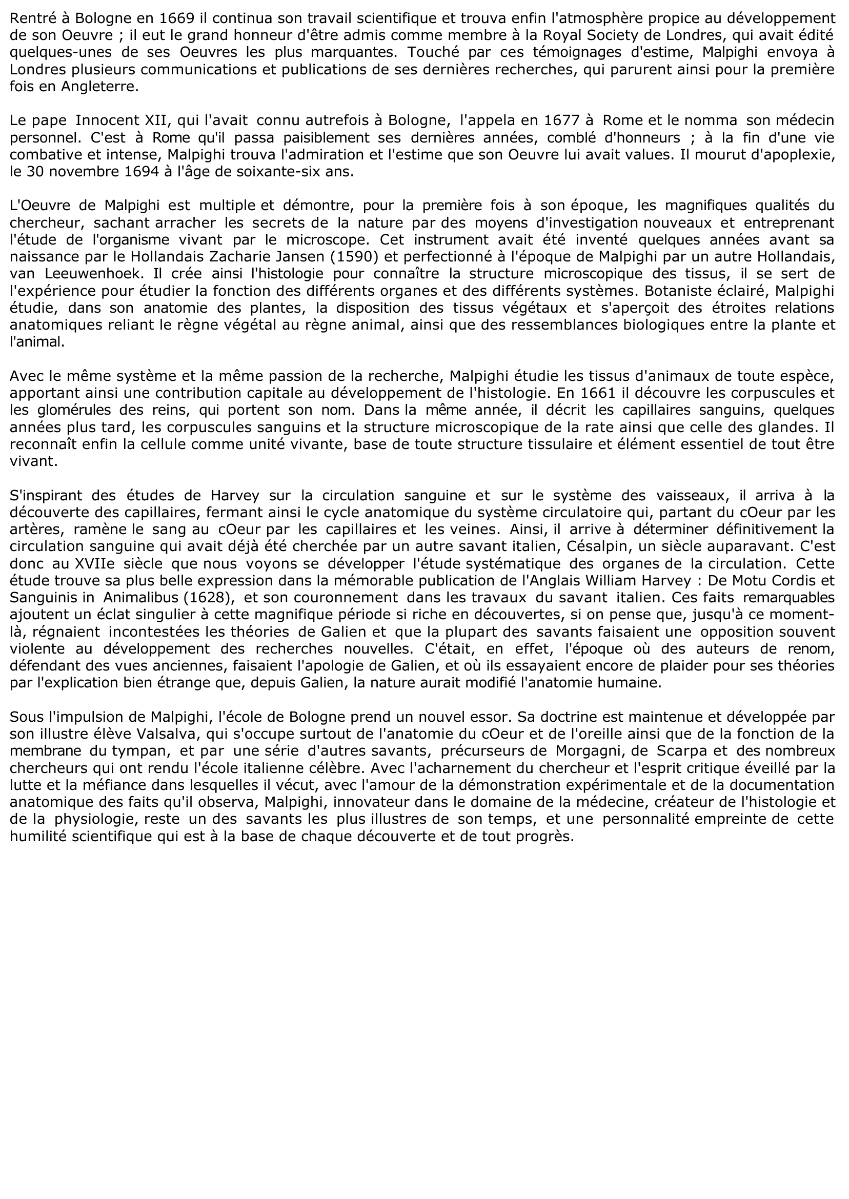 Prévisualisation du document Marcello Malpighi