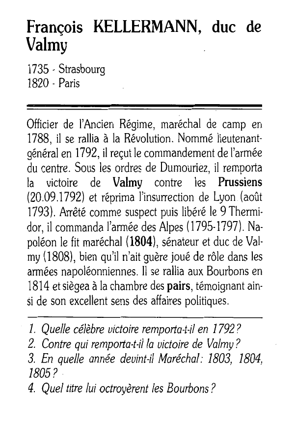 Prévisualisation du document Maréchal KELLERMANN