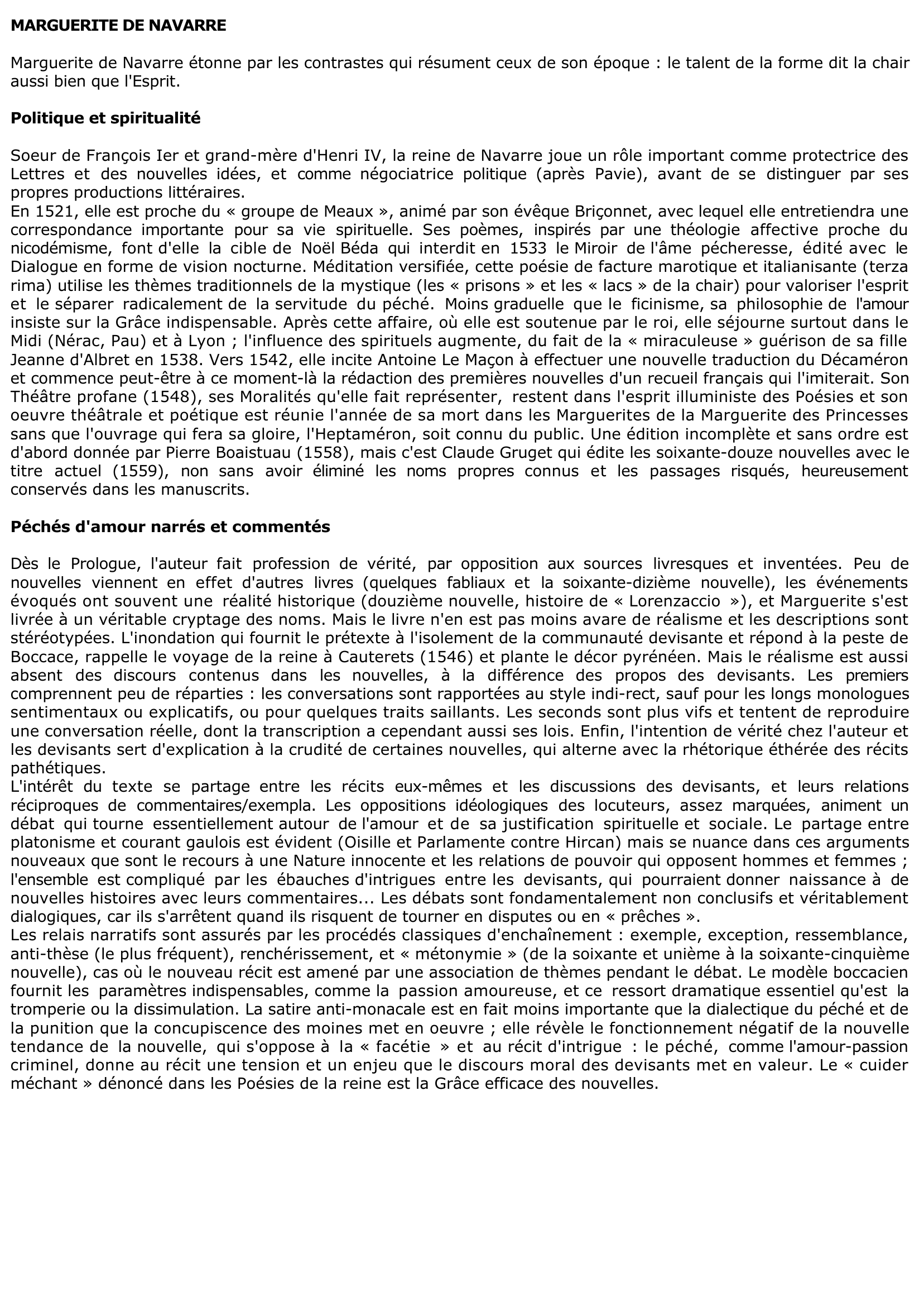 Prévisualisation du document MARGUERITE DE NAVARRE