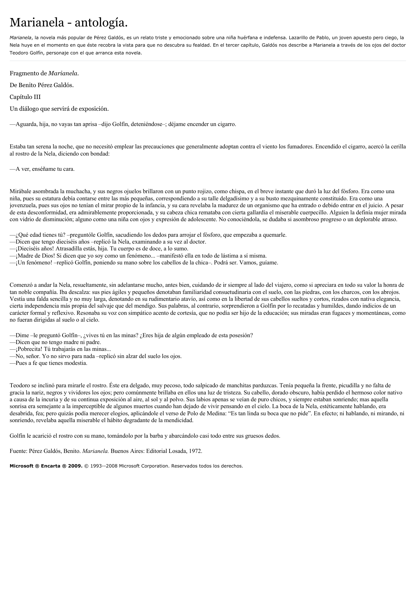 Prévisualisation du document Marianela - antología.
