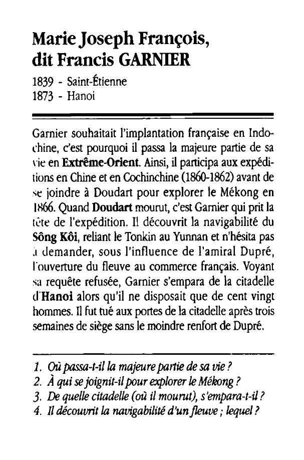 Prévisualisation du document Marie joseph François, dit Francis GARNIER