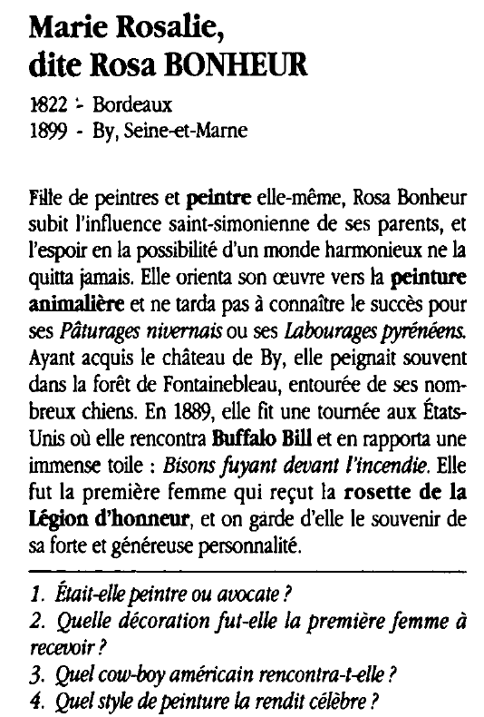 Prévisualisation du document Marie Rosalie, dite Rosa BONHEUR