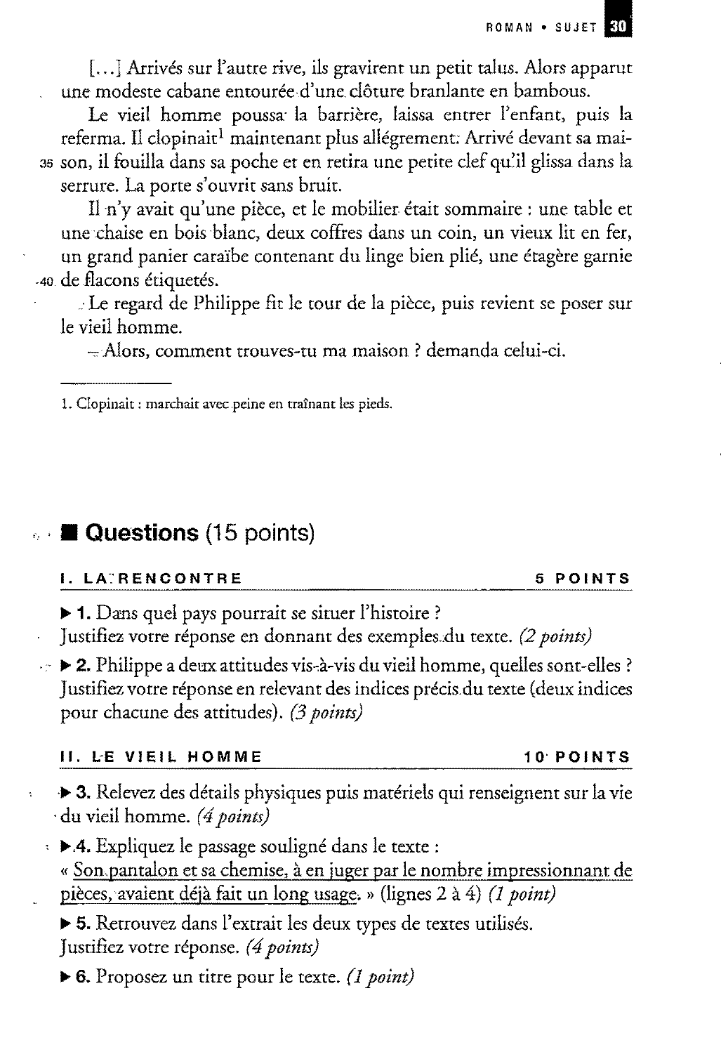 Prévisualisation du document Marie-Thérèse Rouil  Le Secret de Monsieur Clodomir - Sujet non corrigé