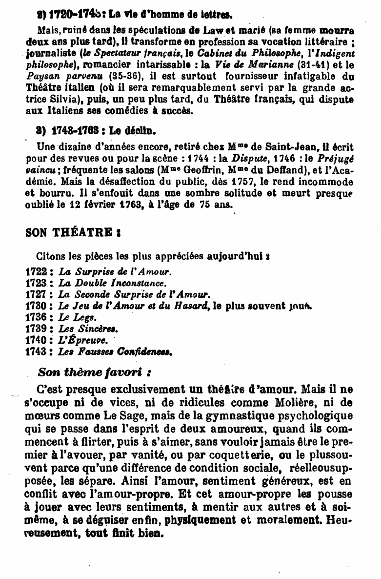 Prévisualisation du document MARIVAUX: 1888-1788. VIE ET OEUVRE