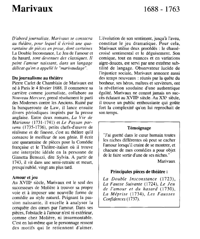 Prévisualisation du document Marivaux.