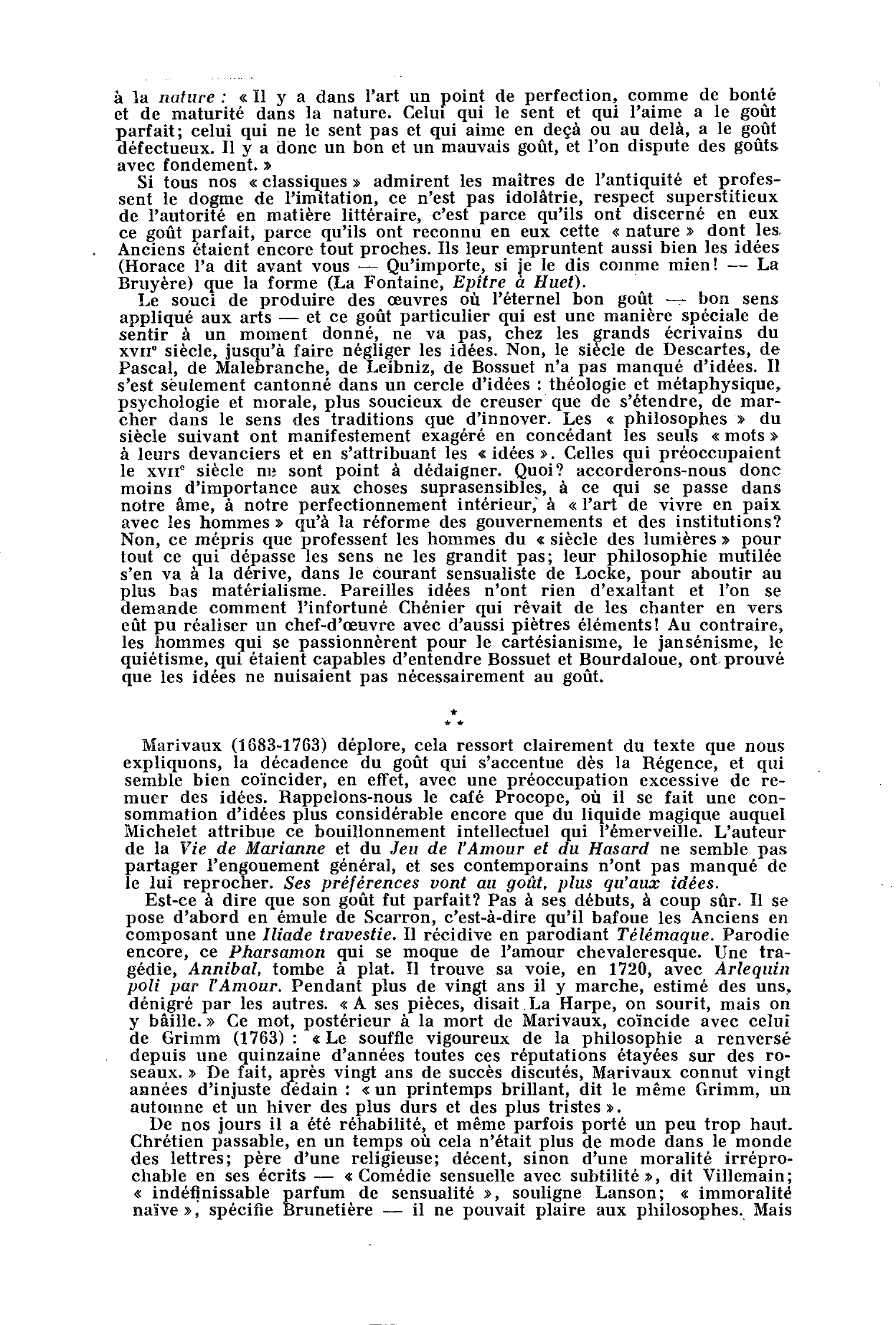 Prévisualisation du document Marivaux, voulant donner son sentiment sur la querelle des aneiens et des modernes, écrivait en 1755 (commentaire)