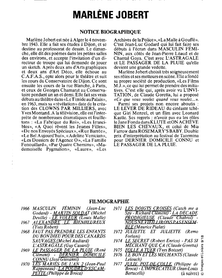 Prévisualisation du document MARLÈNE JOBERT