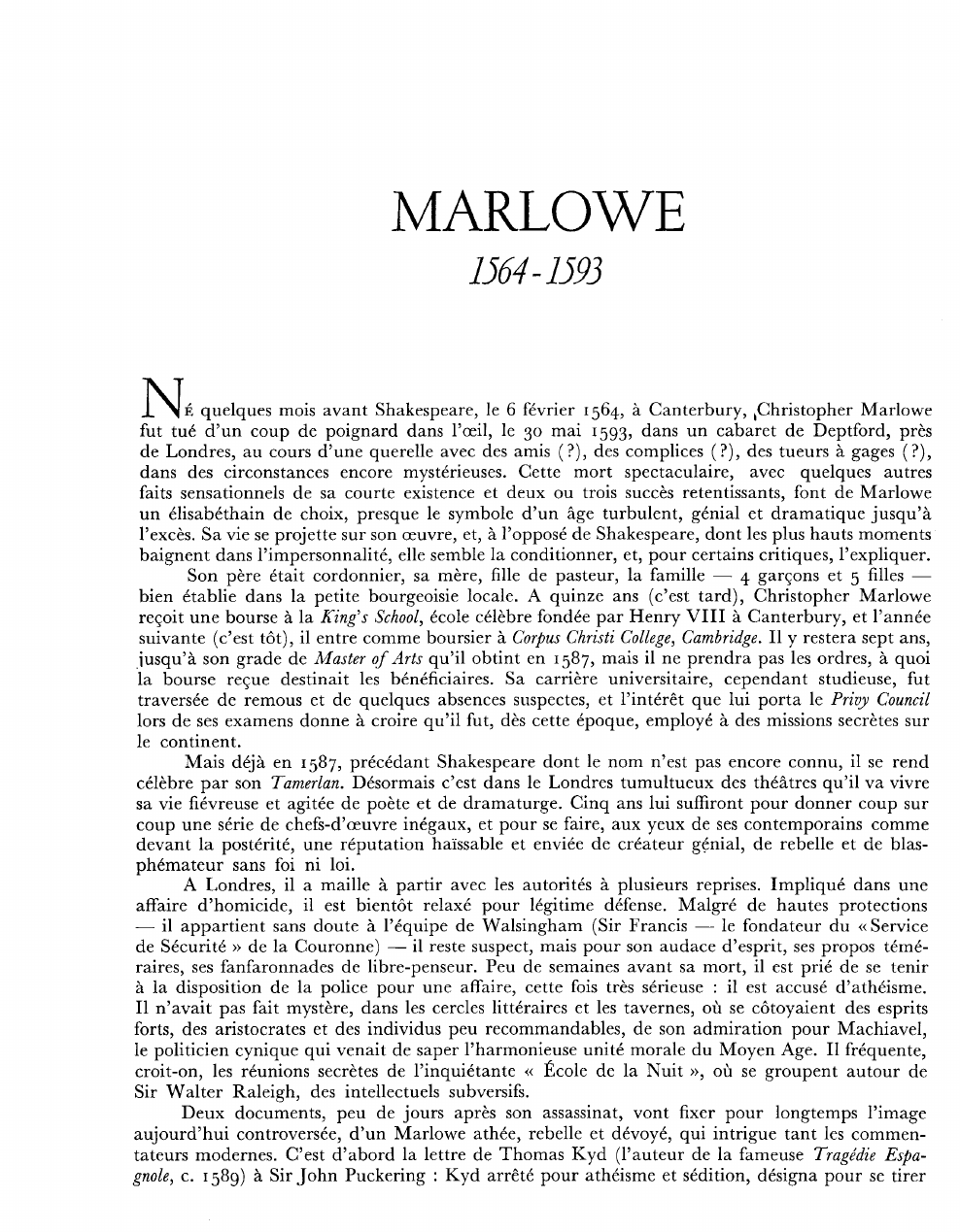 Prévisualisation du document MARLOWE