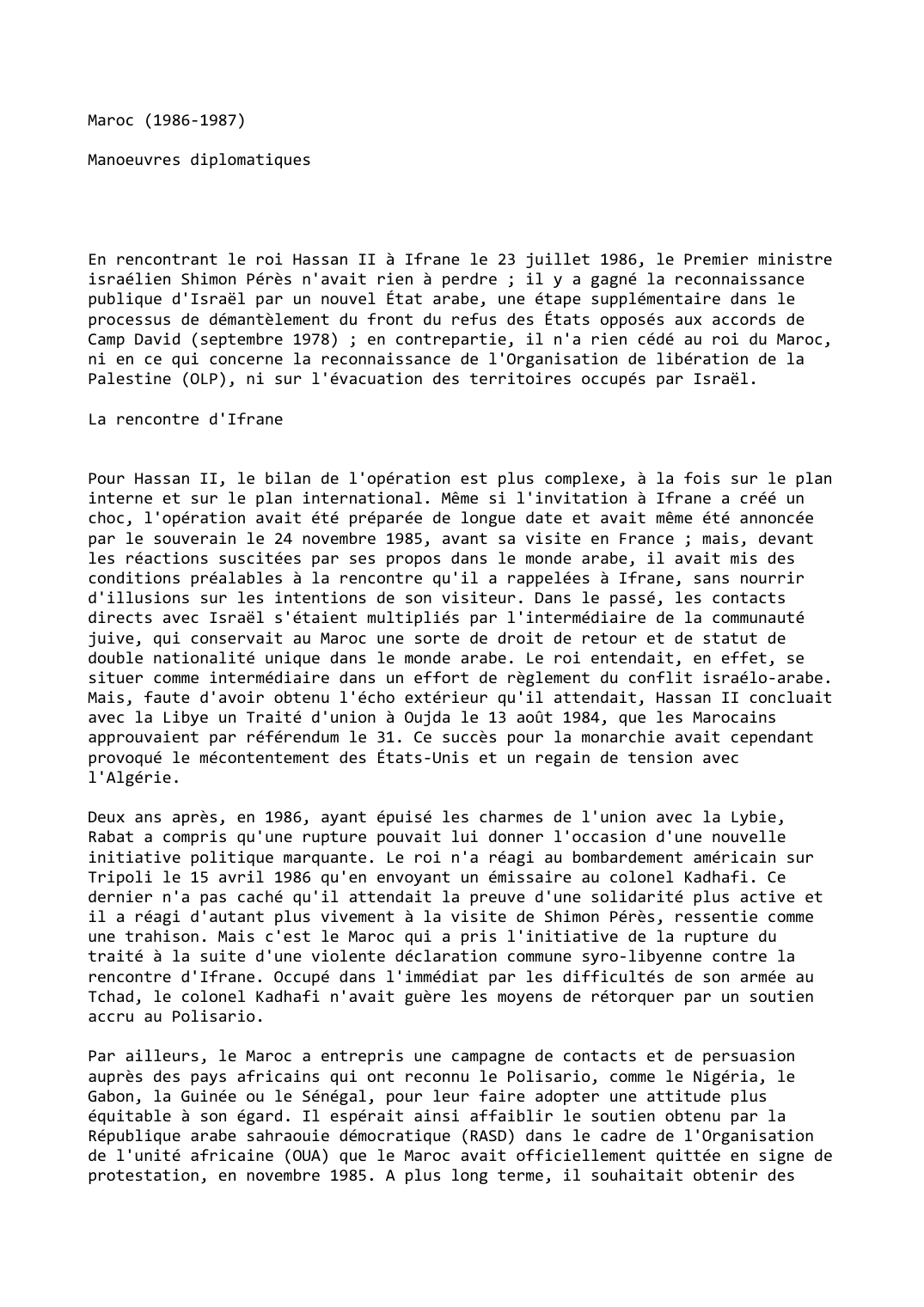 Prévisualisation du document Maroc (1986-1987)