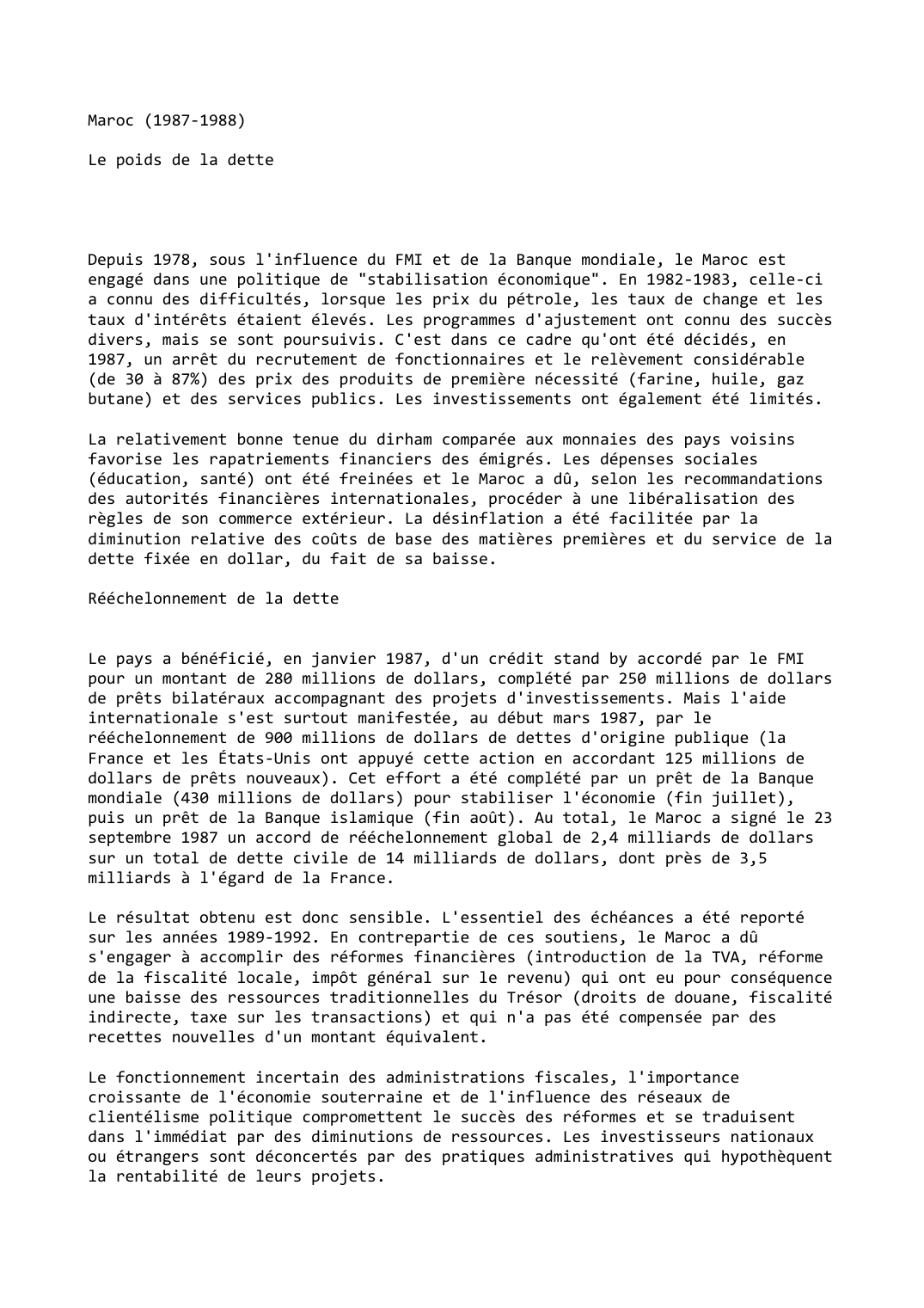 Prévisualisation du document Maroc (1987-1988)