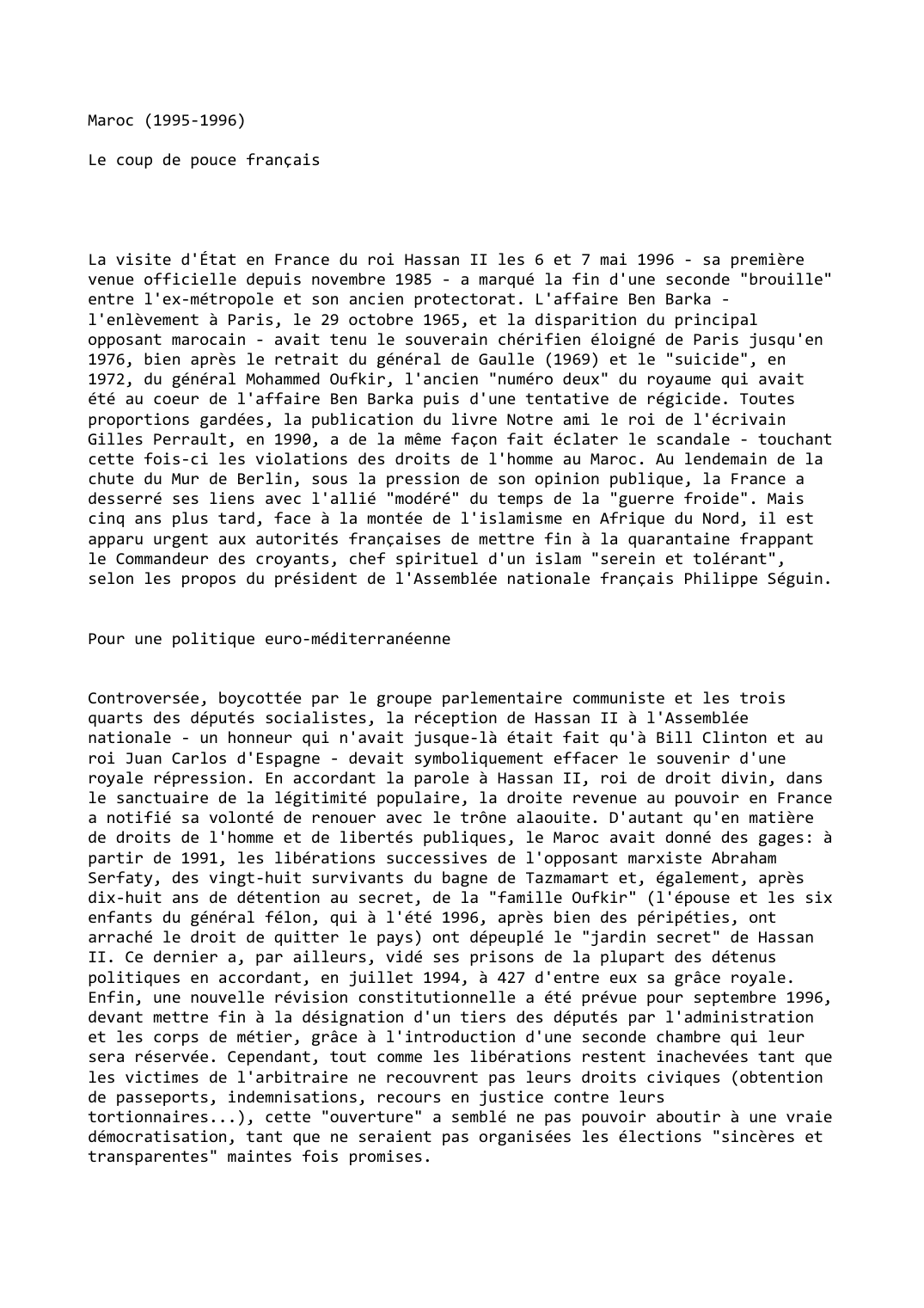 Prévisualisation du document Maroc (1995-1996)
