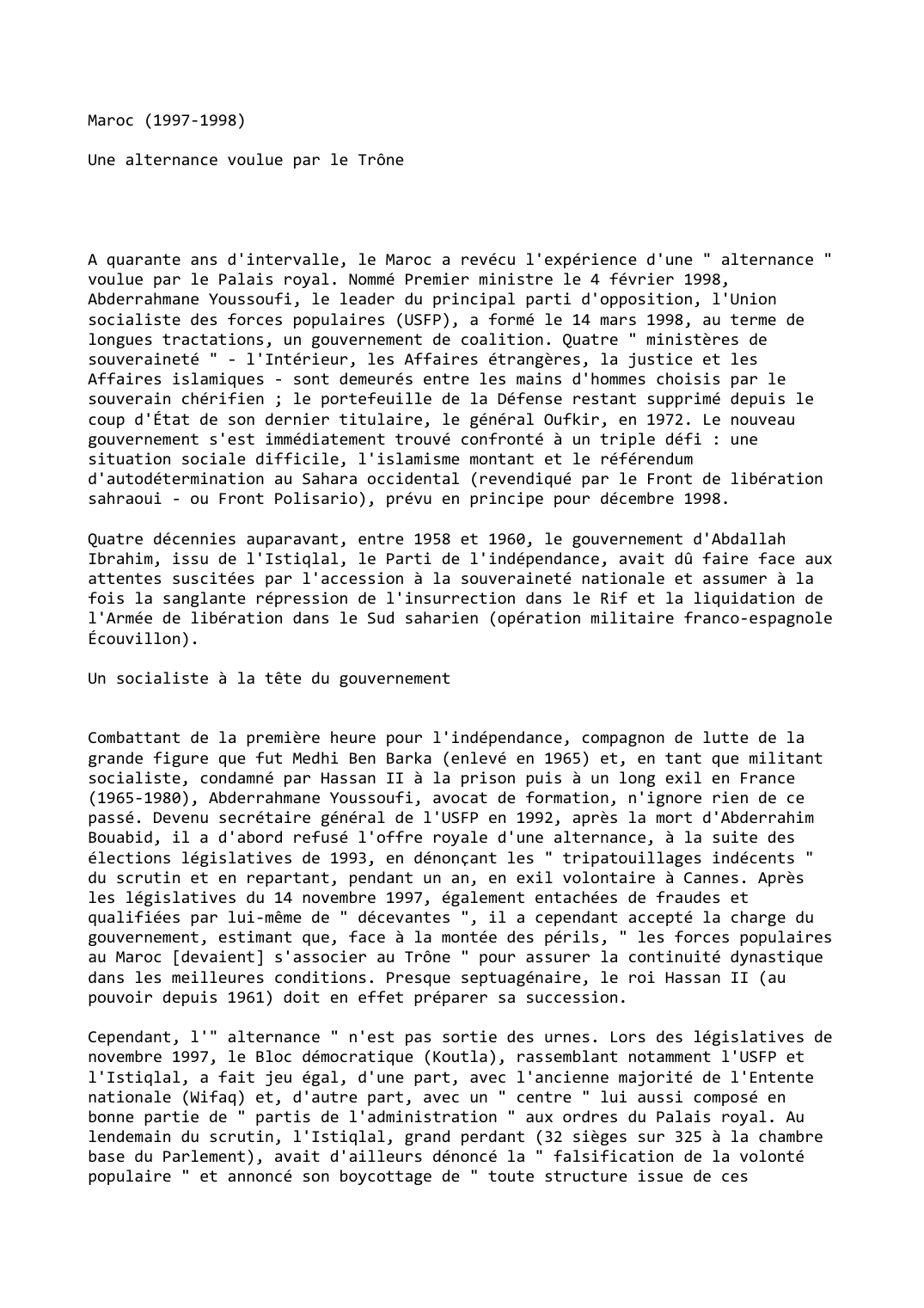 Prévisualisation du document Maroc (1997-1998)