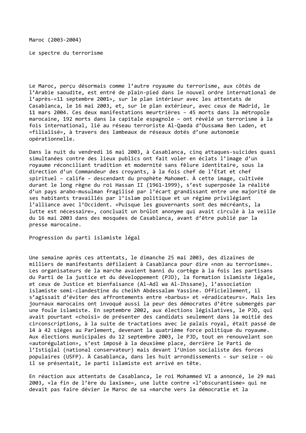 Prévisualisation du document Maroc (2003-2004)