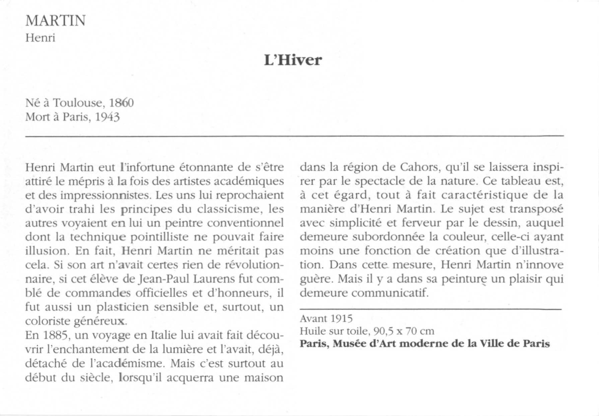 Prévisualisation du document MARTIN Henri : L'Hiver