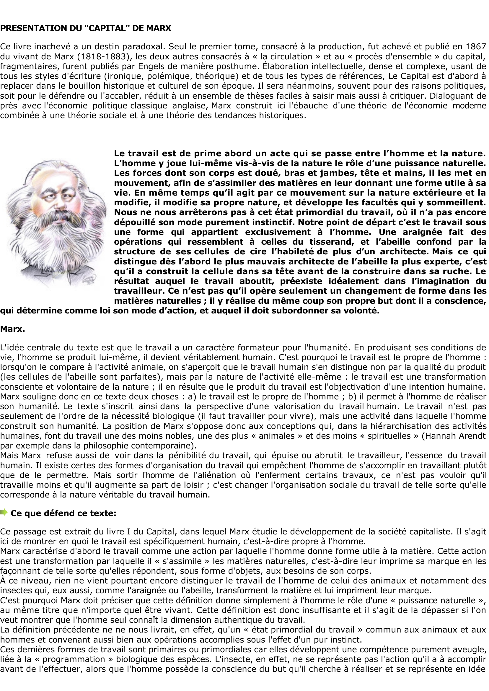 Prévisualisation du document Marx: L'homme est-il le seul à 

travailler ?