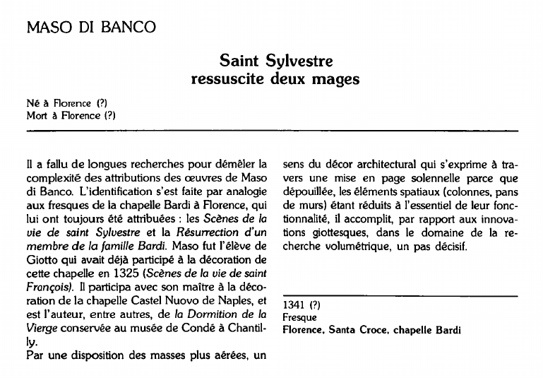 Prévisualisation du document MASO DI BANCO:Saint Sylvestreressuscite deux mages (analyse).