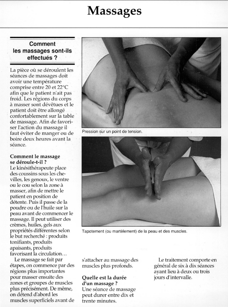 Prévisualisation du document Massages:Commentles massages sont-ilseffectués ?