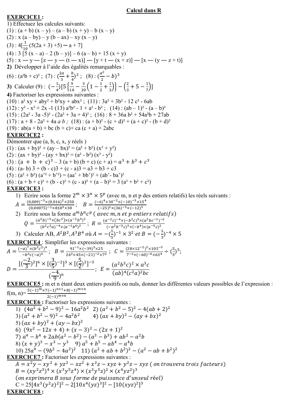 Prévisualisation du document Math