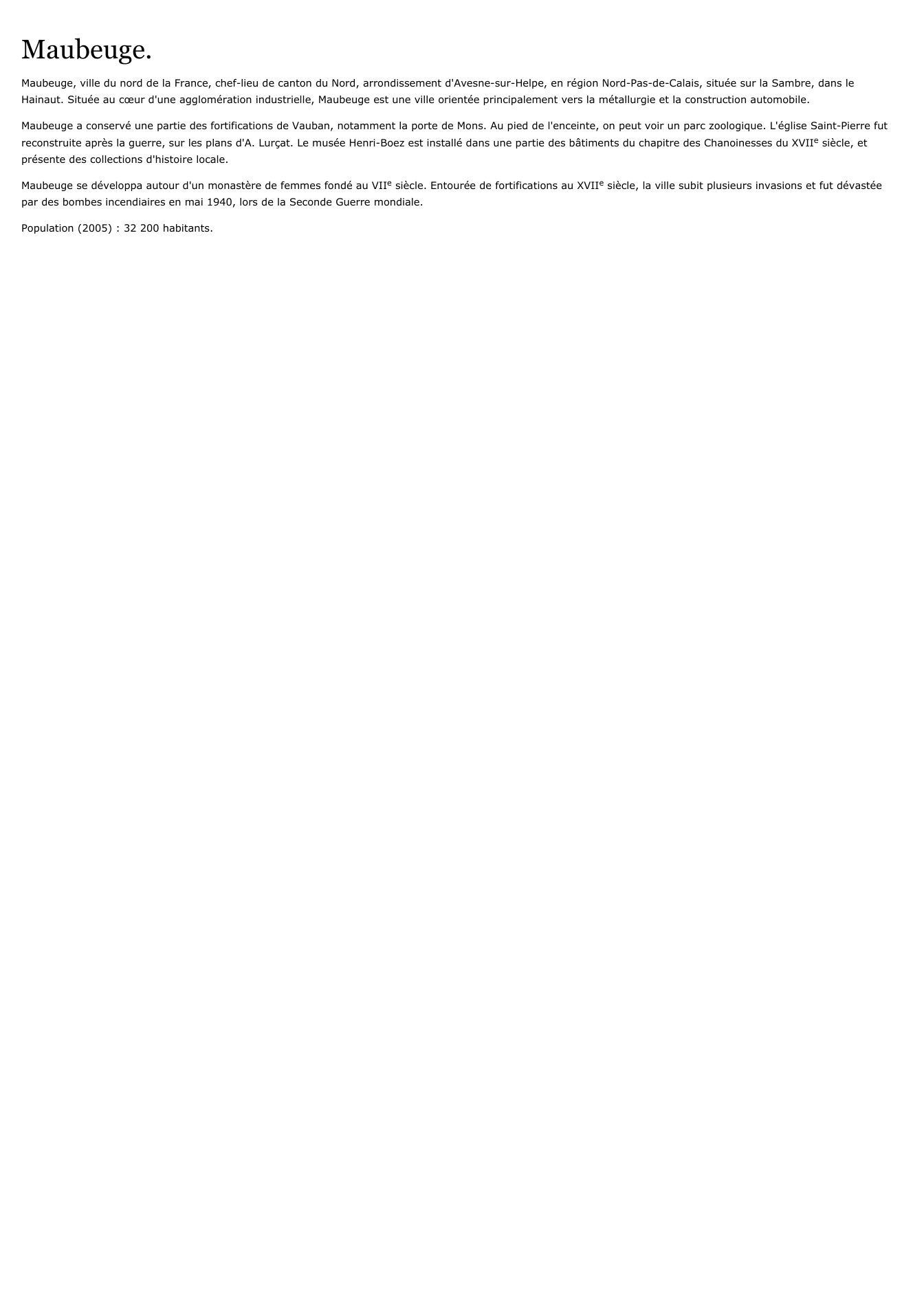 Prévisualisation du document Maubeuge.