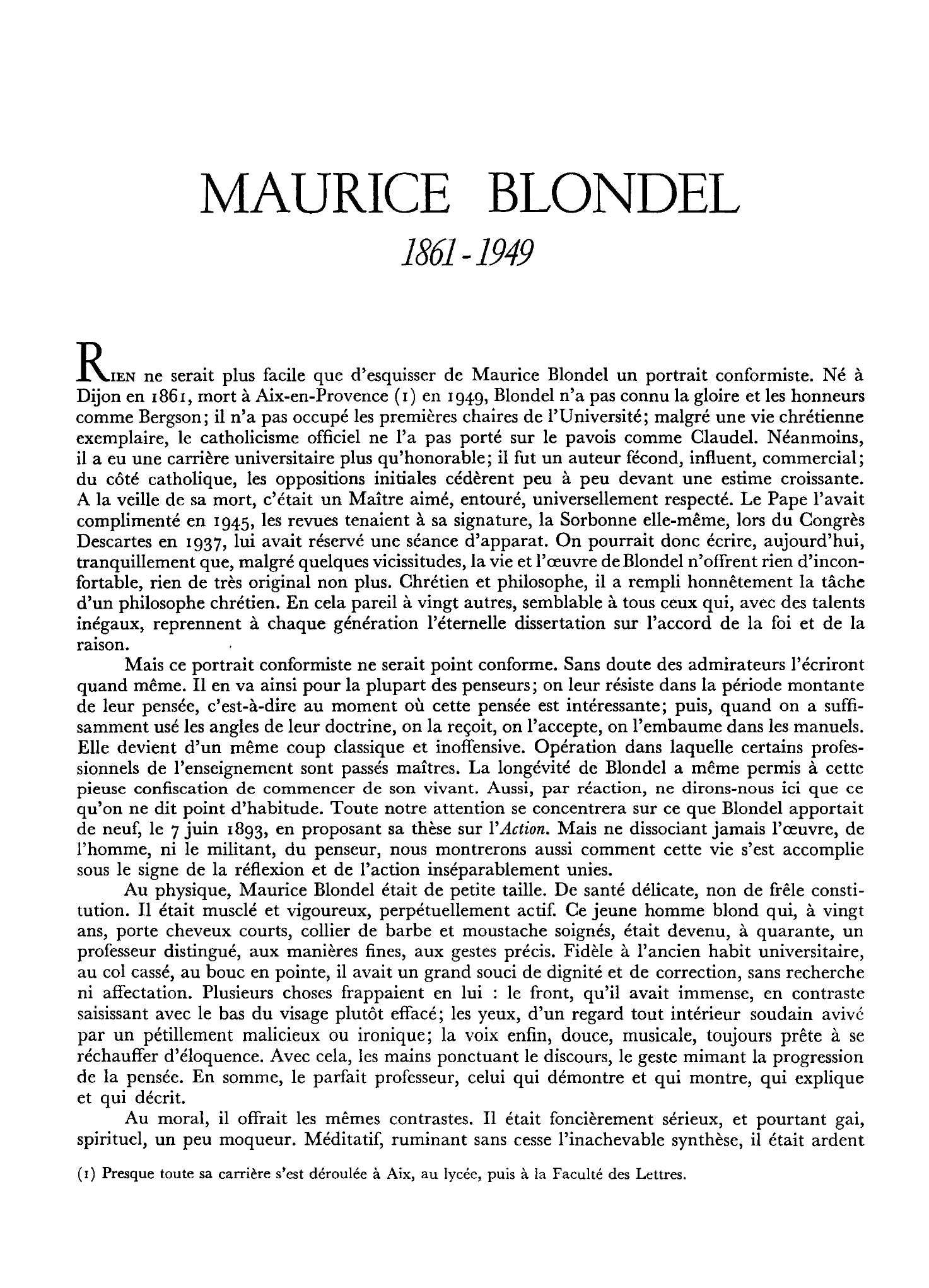 Prévisualisation du document Maurice Blondel