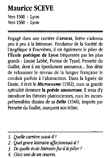 Prévisualisation du document Maurice Scève