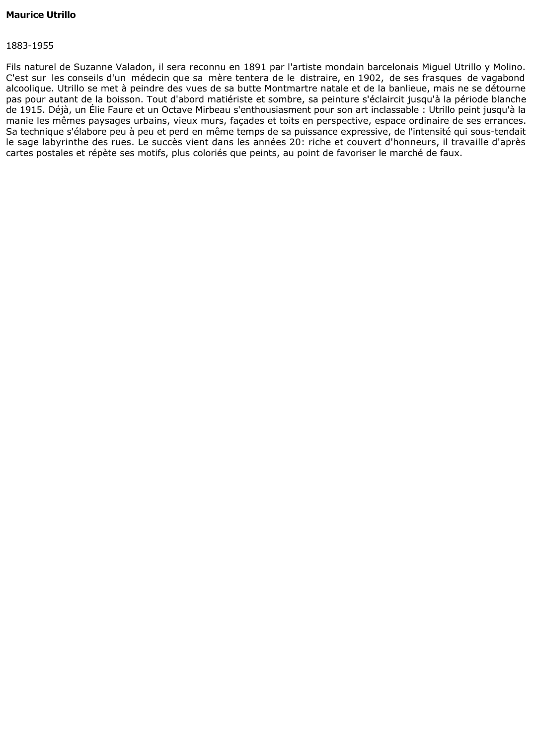 Prévisualisation du document Maurice Utrillo