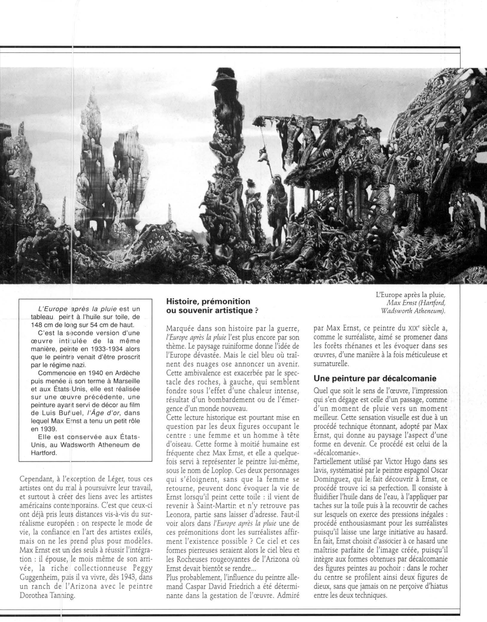 Prévisualisation du document Max Ernst : L'EUROPE APRES LA PLUIE