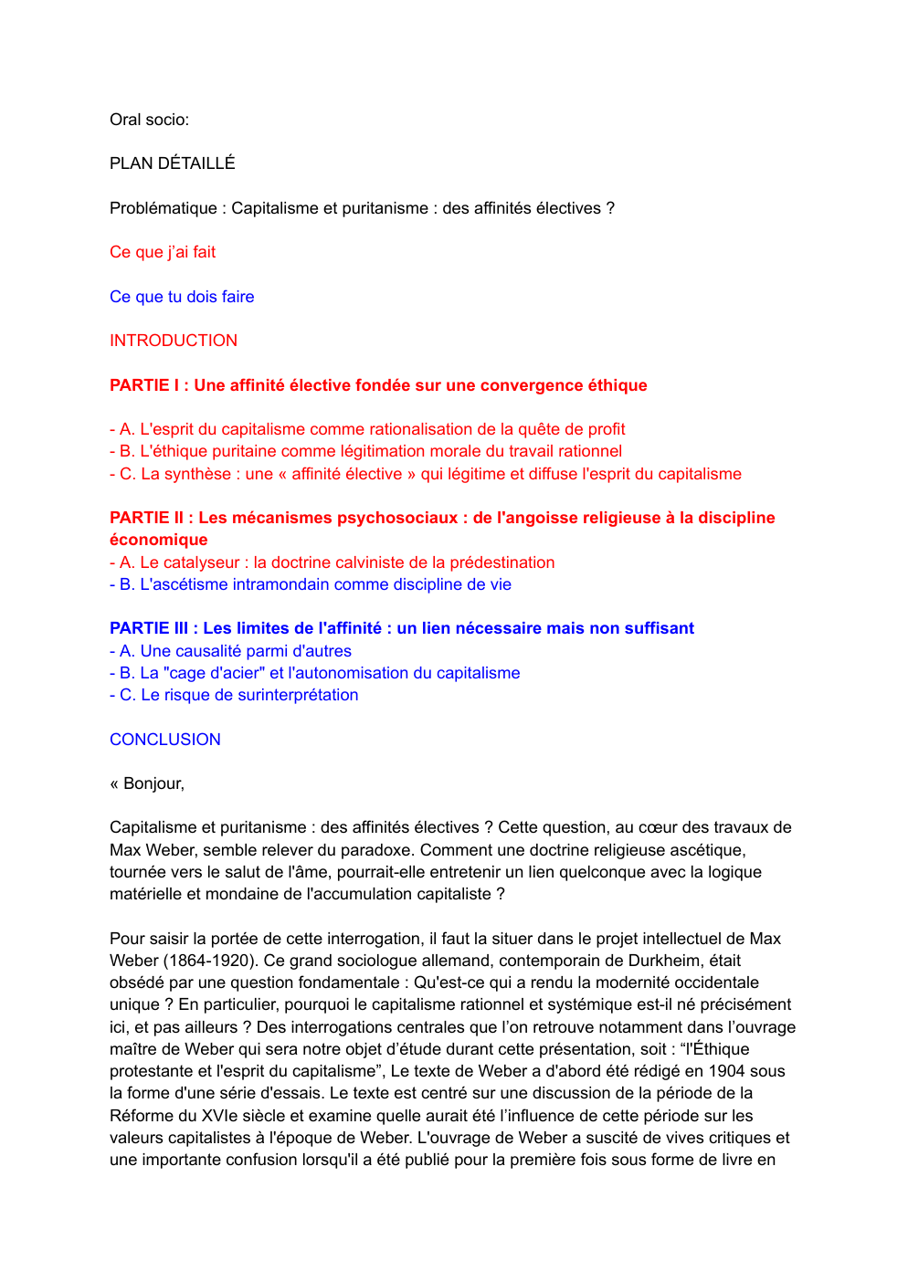 Prévisualisation Prévisualisation du document Max Weber esprit du capitalisme