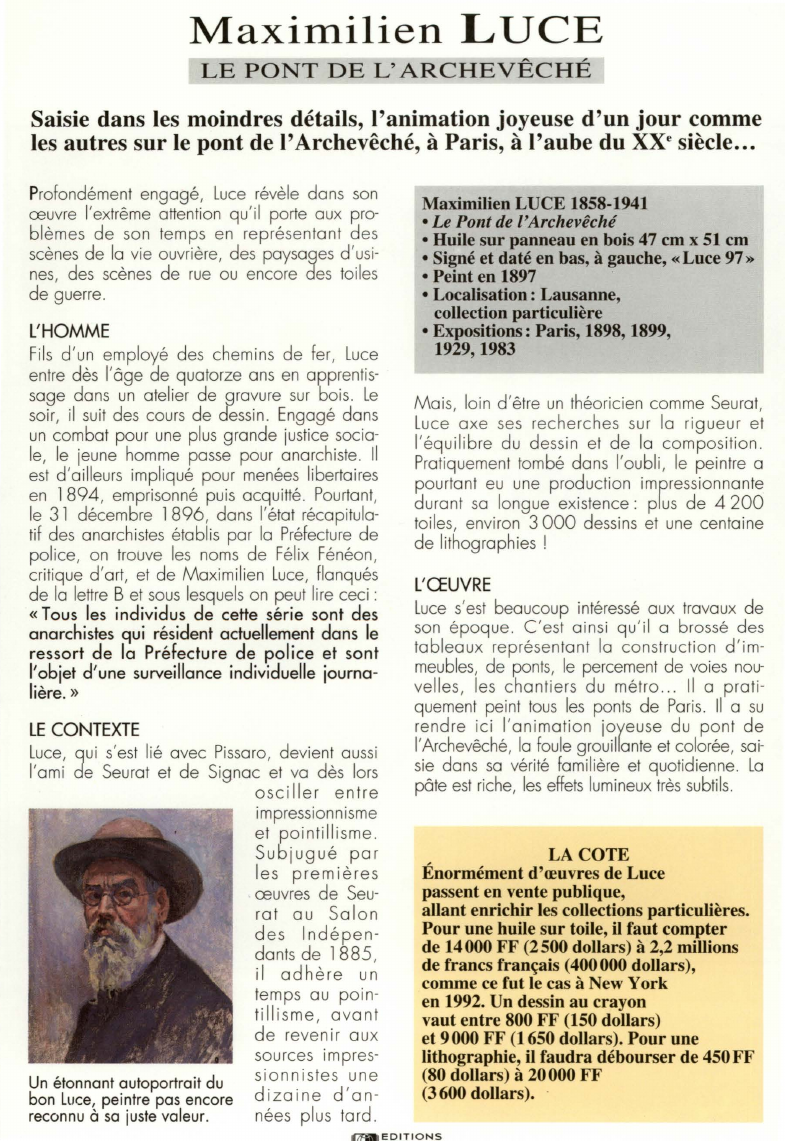 Prévisualisation du document Maximilien LUCE:LE PONT DE L' ARCHEVÊCHÉ.