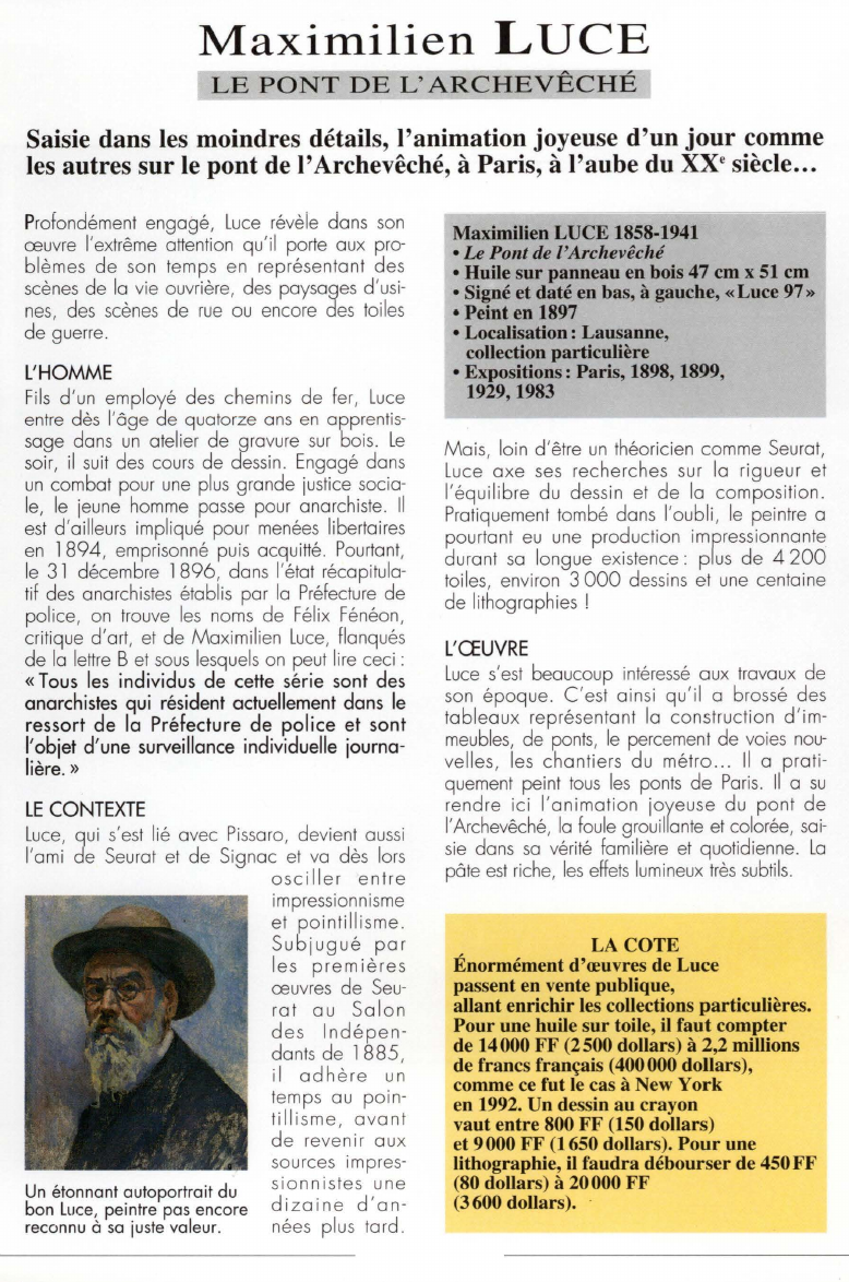 Prévisualisation du document Maximilien LUCE:LE PONT DE L'ARCHEVÊCHÉ (analyse du tableau).