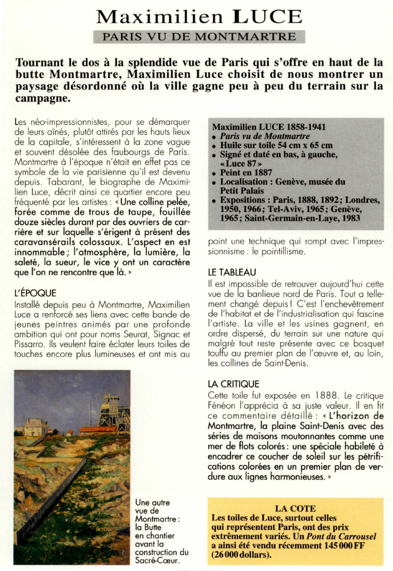 Prévisualisation du document Maximilien LUCE:PARIS VU DE MONTMARTRE.