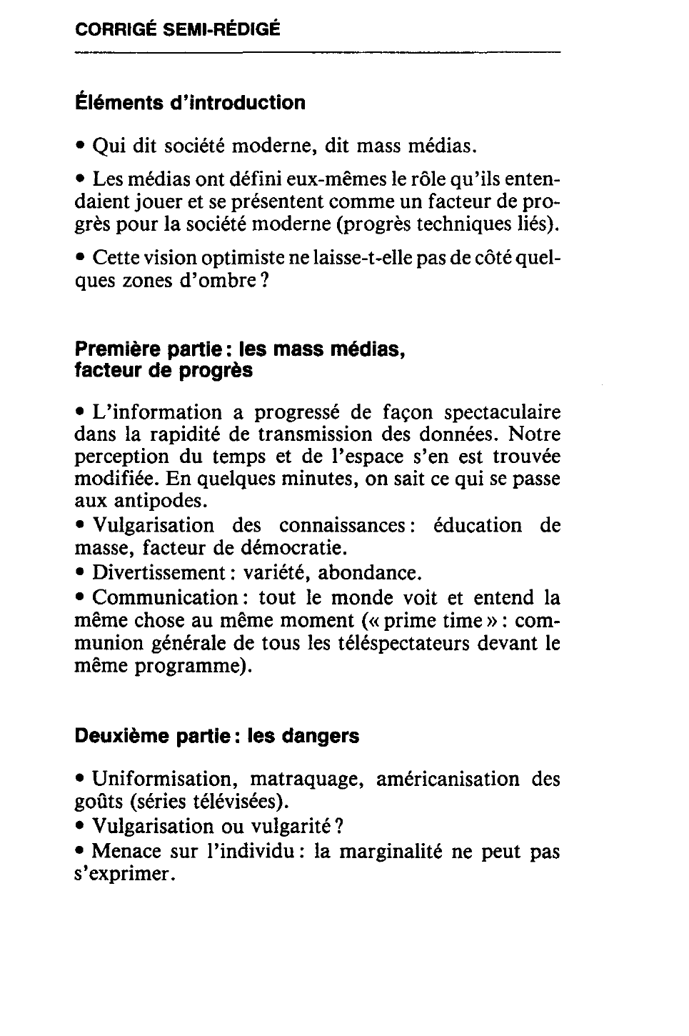 Prévisualisation du document Médias et société du spectacle