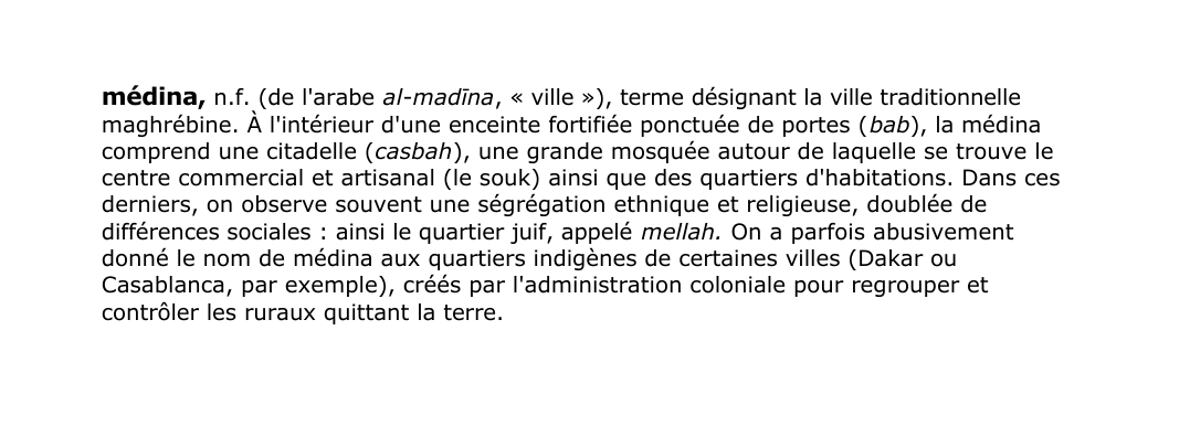 Prévisualisation du document médina, n.