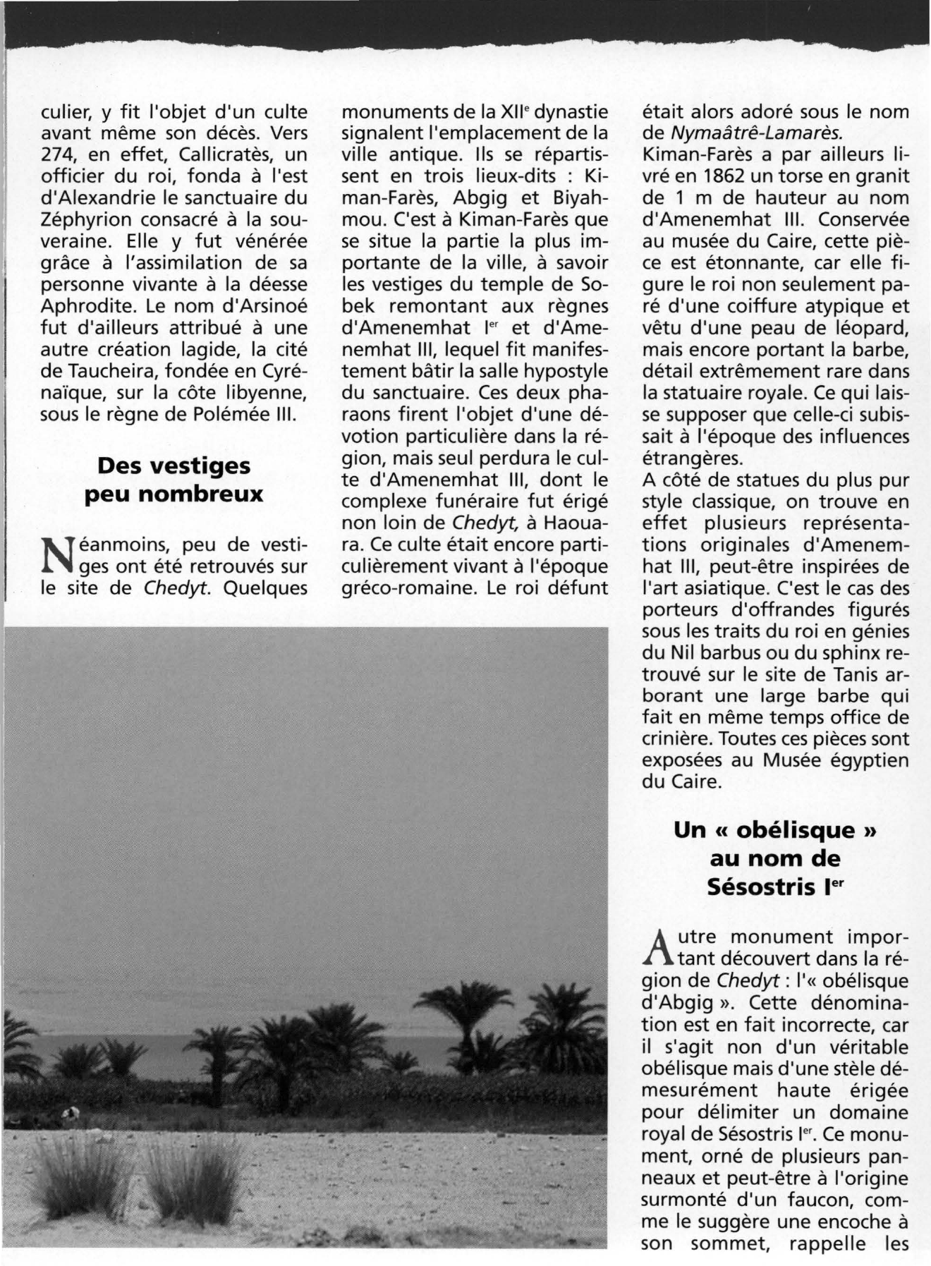 Prévisualisation du document Médinet el-Fayoum, Crocodilopolis et Arsinoé