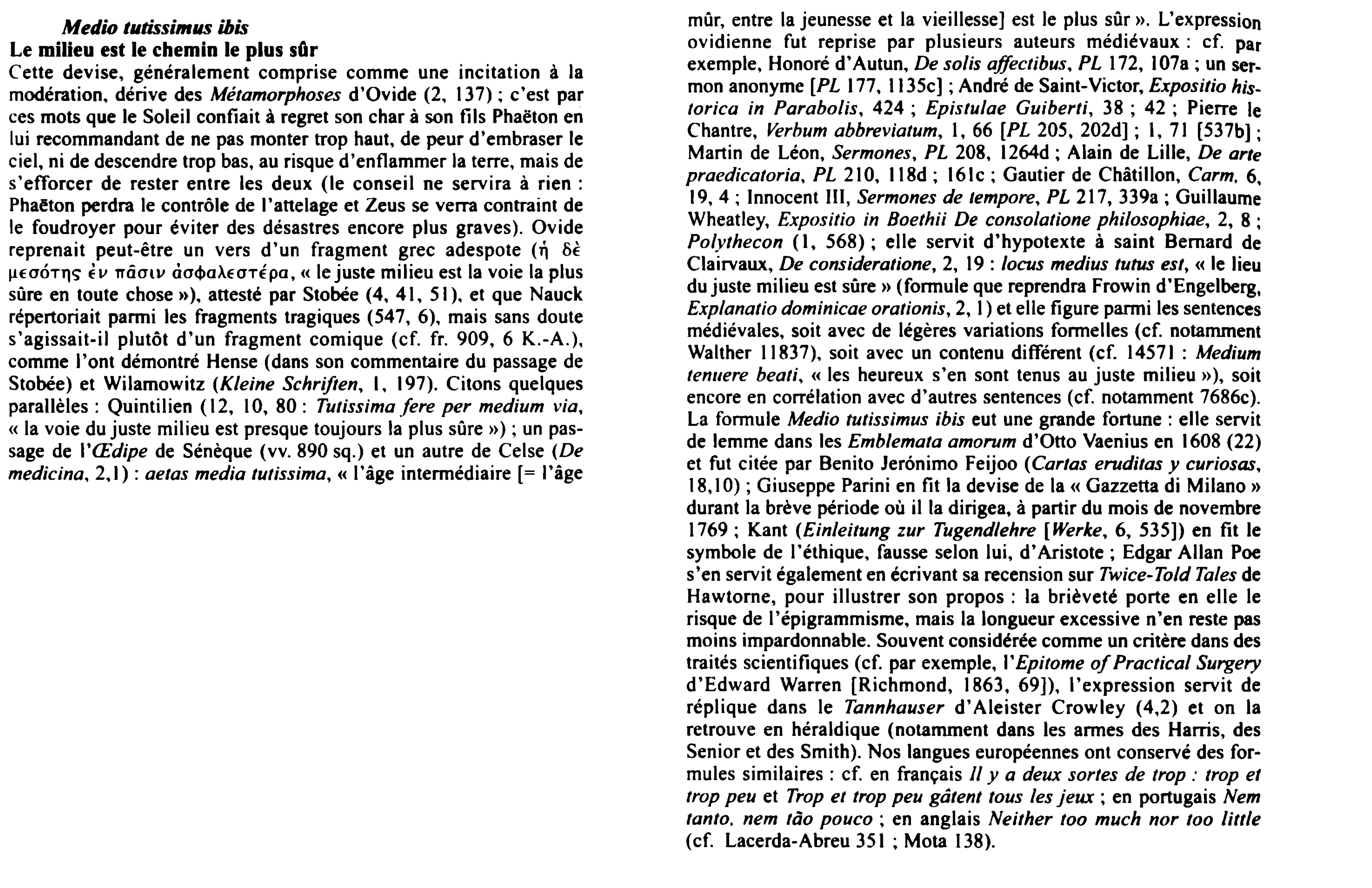 Prévisualisation du document Medio tutissimus ibis