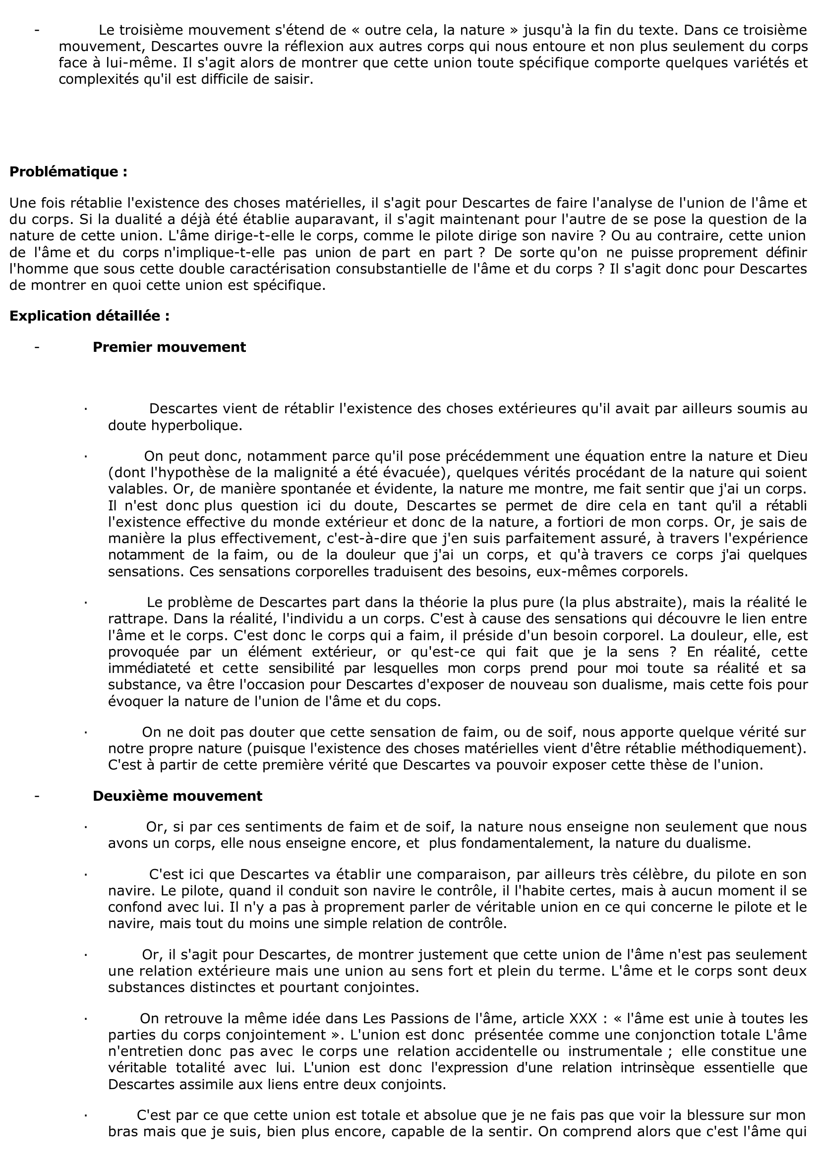 Prévisualisation du document Méditations métaphysiques, méditation VI, Garnier T. II, p. 492 - 493