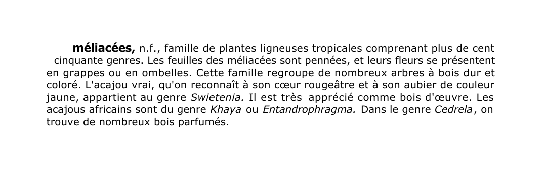 Prévisualisation du document méliacées, n.