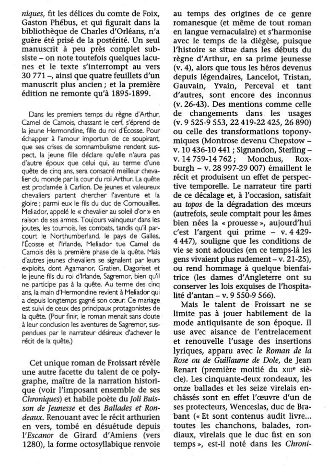 Prévisualisation du document MÉLIADOR, de Froissart